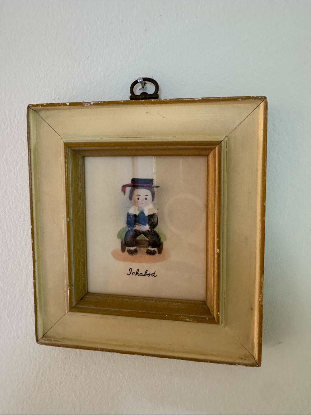 Vintage Framed MidCentury Print from “A Little American” Series- “Ichabod”